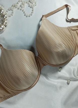 38dd / 85dd гладкий безшовний базовий контурний бежевий бюстгальтер tu