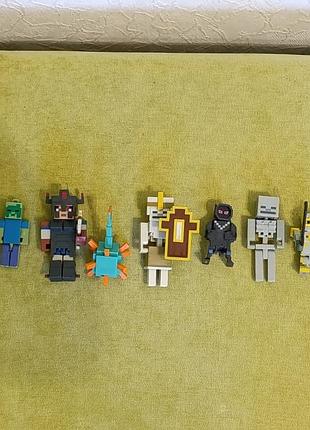Набір ігрових фігурок майнкрафт minecraft стів зомбі скелет та інші