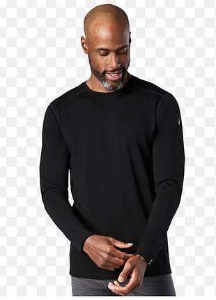 Новий чоловічий лонгслів amazon  essentials regular-fit чорна футболка з довгим рукавом розмір м.