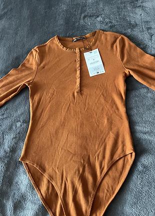 Помаранчевий боді zara