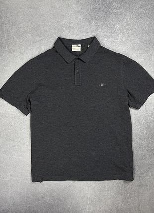 Gant футболка поло сіра чоловіча олд мані класична old money xxl