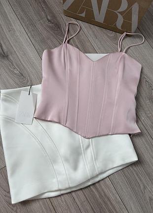 Атласний корсет топ zara
