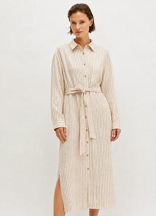 Сукня - сорочка жіноча h&m із натурального льону та бавовни l