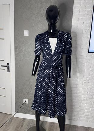 Вінтажна сукня в горох плаття dorothy perkins, s