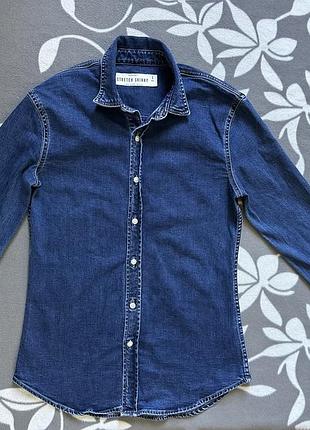 Джинсова рубашка topman (stretch skinny) оригінал.