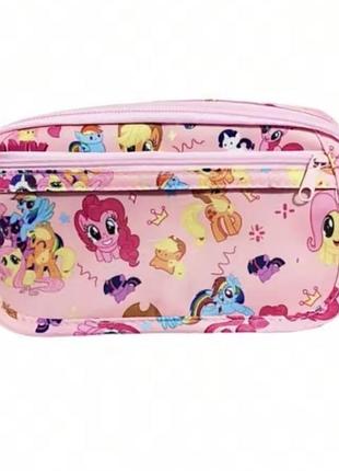 Пенал шкільний my little pony, моя маленька поні, єдиноріг на 4 відділення.