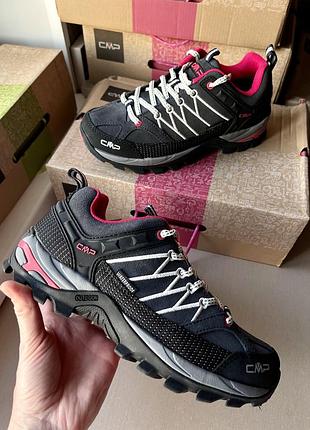 Жіночі трекінгові кросівки водонепроникні cmp rigel low wmn trekking shoe wp antracite-off white жіночі трекінгові черевики для активного відпочинку