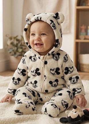 Теплий чоловічок h&m disney mickey mouse 4-6 міс 68 см плюшевий