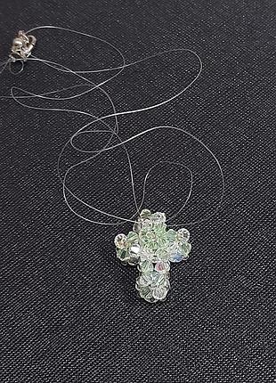Крестик кристаллы сваровски swarovski