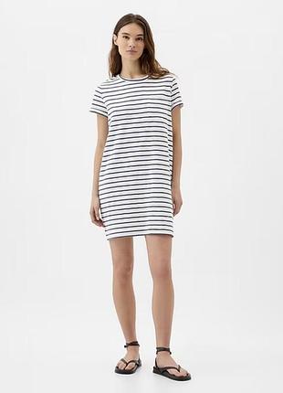 Платье футболка принт полоска с карманами marks&spencer uk 14 eur 42