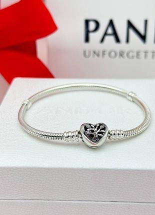 Жіночий срібний браслет пандора pandora родинне дерево розмір 16 17 18 19 20 21