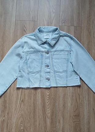 Джинсова курточка, куртка джинс, жакет zara 11-12р. 152см. ідеальний стан.