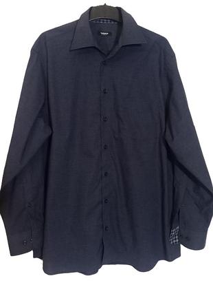 Мужская рубашка с открытым воротником пог 65см/р. 54-56 (comfort fit), walbusch графитовая