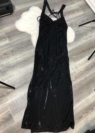 Сукня чорна довга жіноча zara