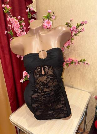 Гипюровый пеньюар prettylittlething uk 10 eur 38