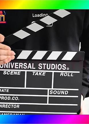Bs хлопушка-нумератор resteq черного best mix цвета universal studios 30×27 см — режиссерская хлопушка bas77/n