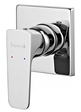 Змішувач прихованого монтажу для душу на 1 канал imprese valtice хром латунь 100мм vr-15320(z)