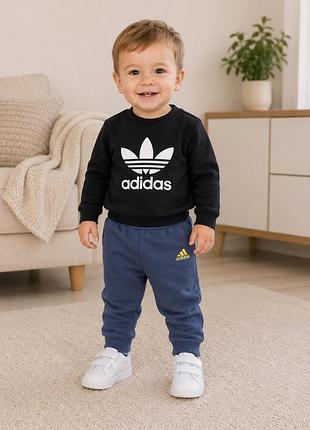 Оригінальний спортивний костюм adidas без утеплення комплект штани без утеплення кофта адидас 18-24 міс