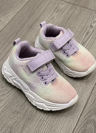 Кросівки primark для дівчинки пастельні, розмір 22 , 14 см