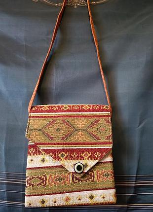 Гобеленовая сумка через плечо boho ethno/ кросс-боди/ очень хорошее состояние
