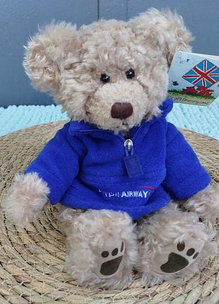 Ведмедик russ berrie wilbur british airways колекційний бежевий (24см.)