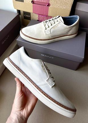 Чоловічі кеди снікерси gant prepville lyocell twill g15 bone beige чоловічі світло-бежеві кросівки чоловічі білі теніски