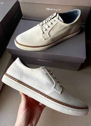Чоловічі кеди снікерси gant prepville lyocell twill g15 bone beige чоловічі світло-бежеві кросівки чоловічі білі теніски