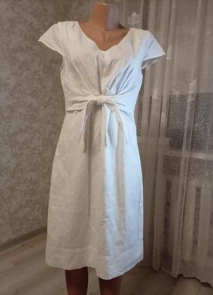 Льонова жіноча сукня від h& m