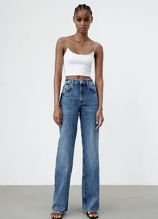 Широкие джинсы от zara