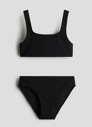 Купальник черный раздельный от h&amp;m рост от 134 до 158 см