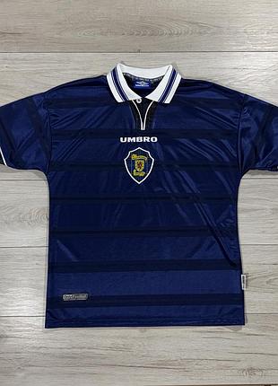 Коллекционная винтажная футбольная джерси умбро шотландия umbro scotland 1998/99 home jersey, l, оригинал