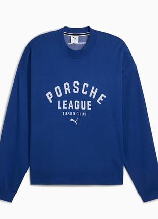 Порше лезвия мужская толстовка с круглым вырезом puma l синий электрик