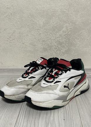 Чоловічі кросівки puma rs-fast біло-зелено-червоні, розмір 44 (оригінал, 375641-01)
