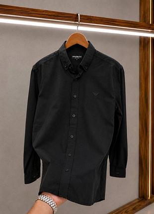 Чоловіча сорочка armani в чорному кольорі