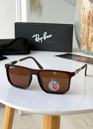 Сонцезахисні окуляри чоловічі ray ban дужки flax fit (на пружині)
