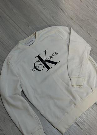 Чоловічий світшот calvin klein jeans big logo (на флісі), розмір xl
