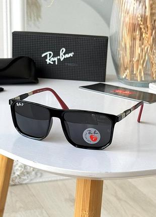 Сонцезахисні окуляри чоловічі ray ban дужки flax fit (на пружині)