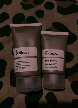 The ordinary squalane cleanser 50 мл. + natural moisturizing factors + ha 30 мл.