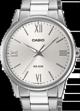 Годинник чоловічий casio timeless collection mtp-1303dd-7a сріблястий циферблат