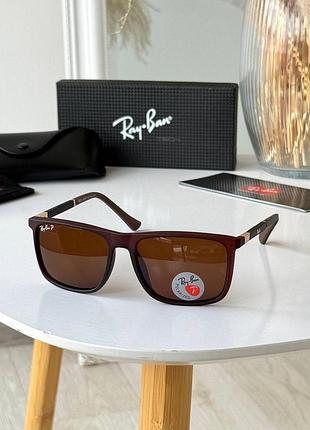 Сонцезахисні окуляри чоловічі ray ban дужки flax fit (на пружині)