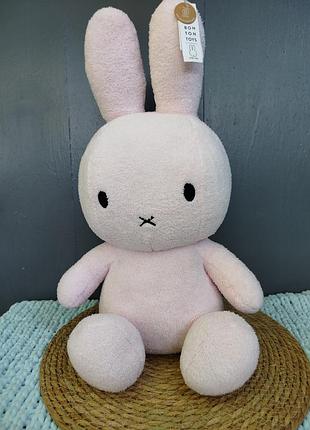 М'яка іграшка заєць bon ton toys miffy sitting terry рожевий 55 см
