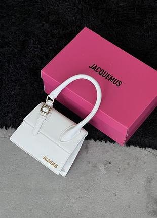 Сумка жіноча jacquemus le chiquito moyen boucle premium білий жакмюс