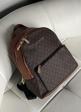 Женский рюкзак michael kors kenly medium adina коричнево-рыжий мишель корс