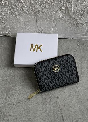 Кошелек michael kors, майкл корс женский мини с лого черный