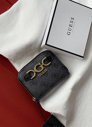 Женский кошелек guess dagan 4g logo мини черный гесс
