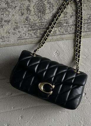 Женская сумка клатч coach butik черный коуч на плечо