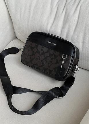 Сумка жіноча coach graham крос-боді коуч коричневий