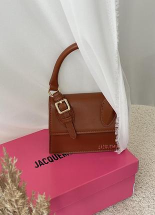 Сумка жіноча jacquemus le chiquito moyen boucle premium коричневий жакмюс
