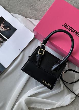 Сумка жіноча jacquemus le chiquito moyen boucle premium чорний жакмюс