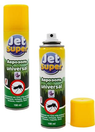 Аэрозоль от комаров jet super repellent universal турция — до 4 часов защиты